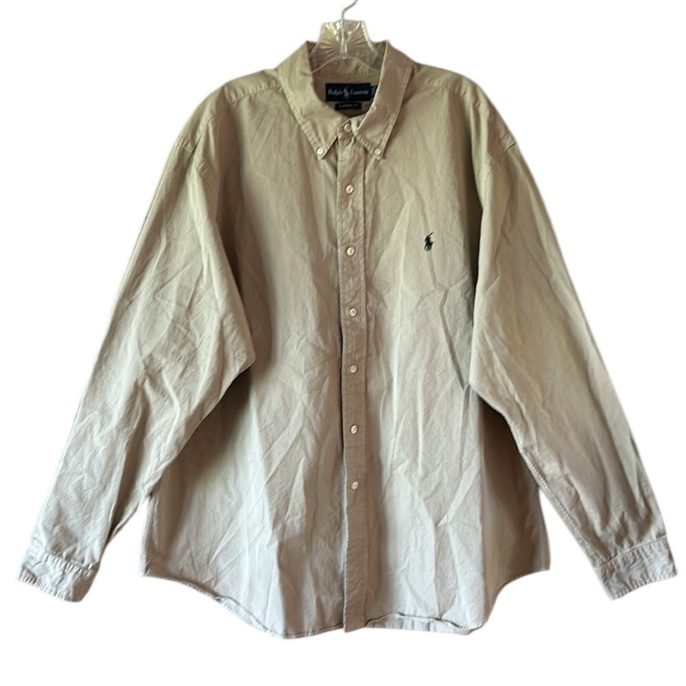 Ralph Lauren Men's Tan Classic Fit Shirt